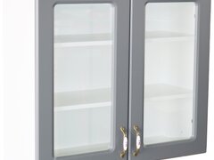 Corp superior vitrina 80 cu 2 usi Zebra MDF gri